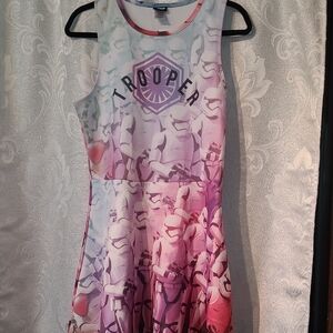 Multicolored Casual Sleeveless Crew Neck Sundress